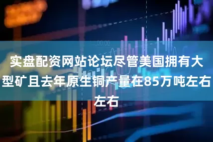 实盘配资网站论坛尽管美国拥有大型矿且去年原生铜产量在85万吨左右